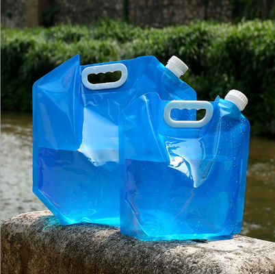 Foldable लंबी पैदल यात्रा 5l 10l प्लास्टिक पानी पाउच