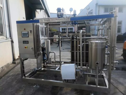 SUS304/316 अनुकूलित 500-5000L/H वनस्पति दूध प्रसंस्करण लाइन पूर्ण सोया / बादाम दूध उत्पादन लाइन पीएलसी के साथ दूध मशीन