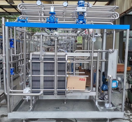 500-20000l/H अनुकूलित क्षमता पाश्चराइजेशन स्टरलाइजर स्टेनलेस स्टील304/316 पीएलसी के साथ पाश्चराइजर मशीन