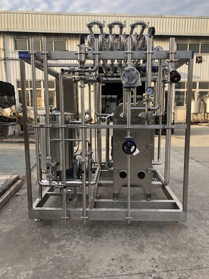 दूध/फलों के रस/सॉस प्रसंस्करण लाइन के लिए उच्च क्षमता 0.5-20L/H पाश्चराइजर पीएलसी के साथ पूर्ण स्वचालित या अर्ध स्वचालित पाश्चराइजेशन मशीन