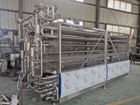पीएलसी SUS304/316 के साथ खाद्य और पेय प्रसंस्करण लाइन के लिए अनुकूलित 500-20000L/H UHT नसबंदी मशीन