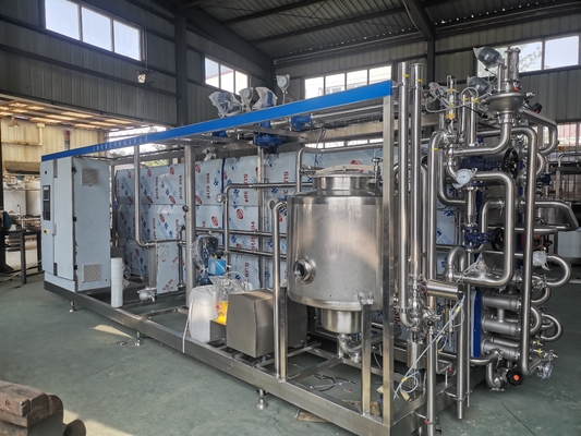 दूध/रस/सॉस प्रसंस्करण लाइन के लिए पूर्ण-स्वचालित अनुकूलित 500-2000l/H Uht नसबंदी Sus304/316