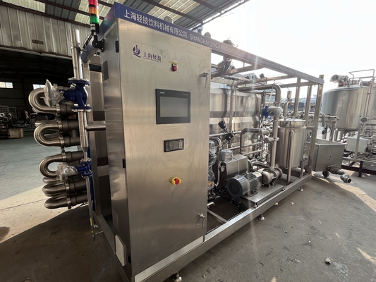दूध/रस/सॉस प्रसंस्करण लाइन के लिए पूर्ण-स्वचालित अनुकूलित 500-2000l/H Uht नसबंदी Sus304/316