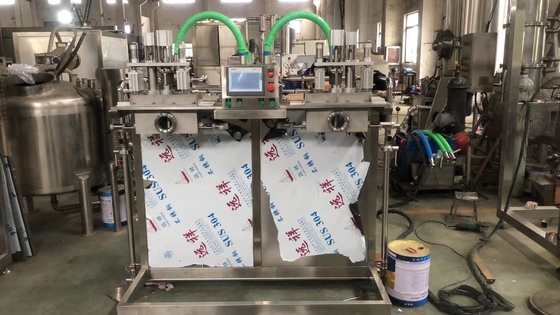 SUS304/316 2L/10L/20L बैग इन बॉक्स दूध/तेल/नारियल पानी के लिए स्वचालित एसेप्टिक बीआईबी फिलर पीएलसी के साथ भरने की मशीन