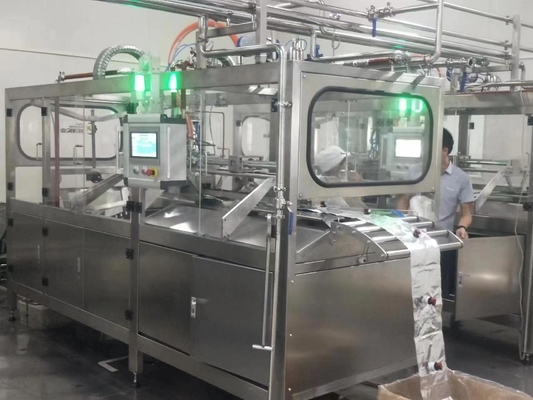उच्च लागत प्रदर्शन पूर्ण स्वचालित एसेप्टिक बीआईबी भरने की मशीन 1-25L के लिए बॉक्स में निरंतर बैग नारियल दूध भरने की मशीन