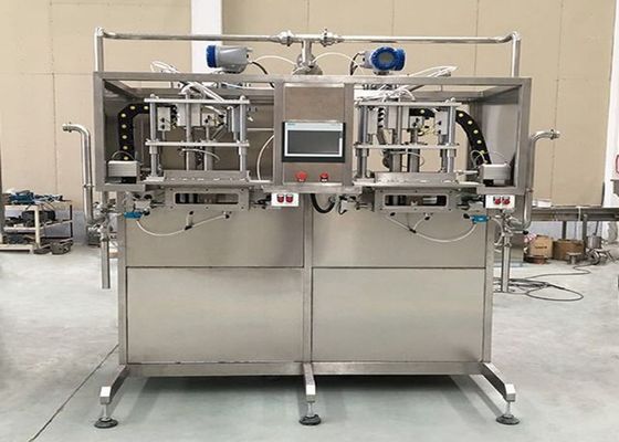 SUS304/316 एकल सिर या डबल सिर एसेप्टिक भरने की मशीन पीएलसी के साथ 1-220L एसेप्टिक बैग तेल/योगुर्ट/सॉस भरने के लिए